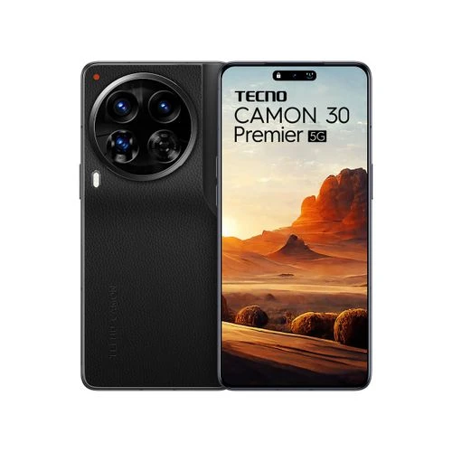 Tecno CAMON 30 Premier 5G 6.77'' AMOLED Screen, 512GB+ 12GB+ 12GB Extended (Dual SIM), 5000mAh, - Lava Black Black (1YR WRTY)
