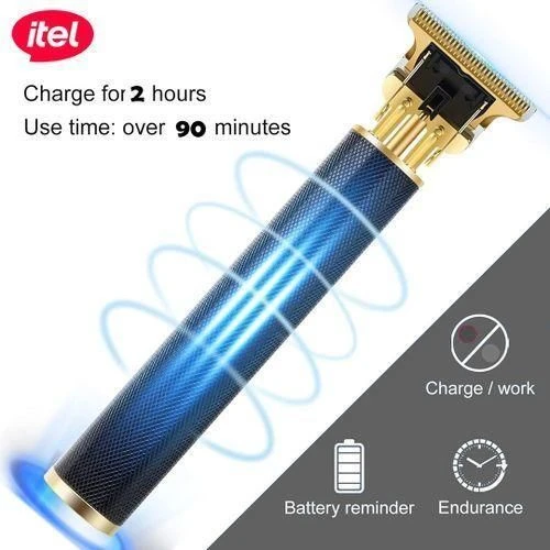 Itel Rechargeable Smart Electrical Trimmer (ITR-15), 1-hour Charge time, 60+ Minutes Usage time, USB Type C (Black)