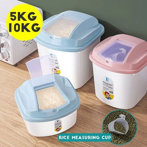 Rice storage buckets