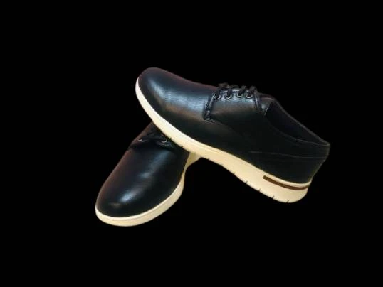 Men's Black Leather Casual Shoes