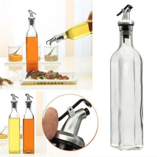 Glass Olive Oil/Vinegar Dispenser Bottle with Pourer