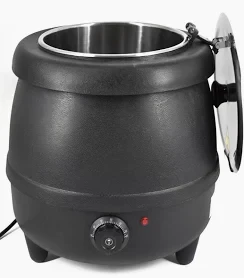 10L black iron drum-shaped soup warmer (with 201 food-grade container)