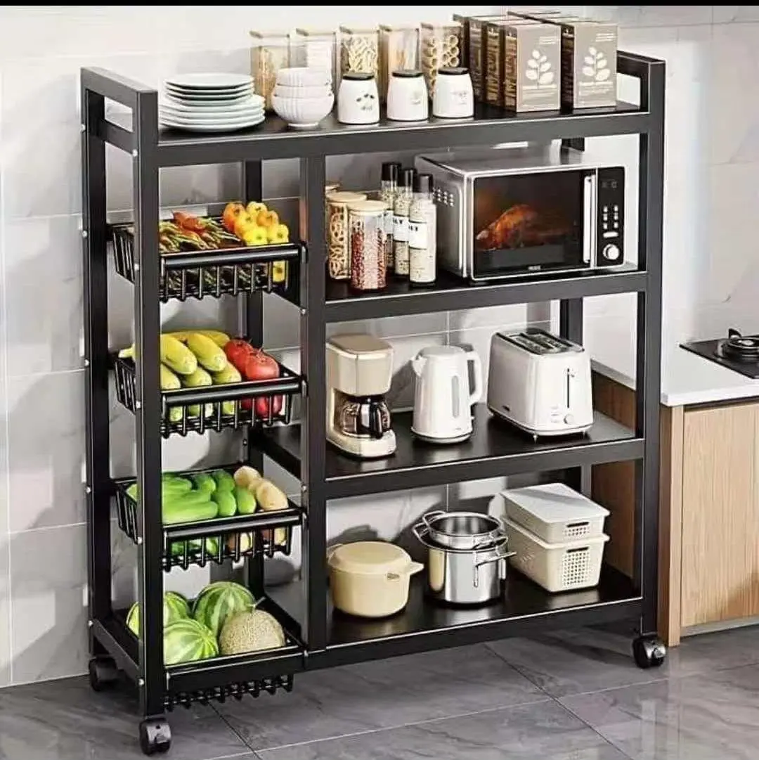 Kitchen Storage Rack with Shelves and Baskets