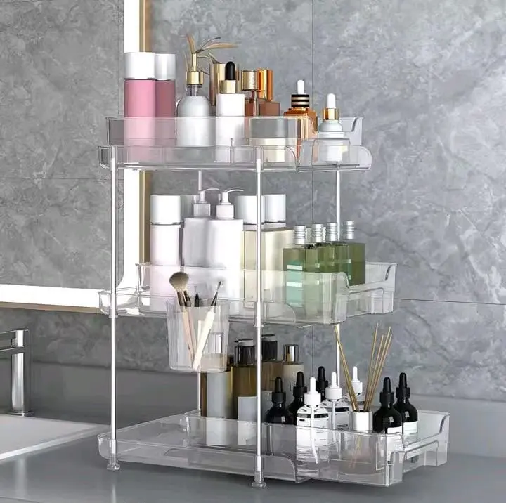 3-Tier Clear Acrylic Cosmetic Organizer